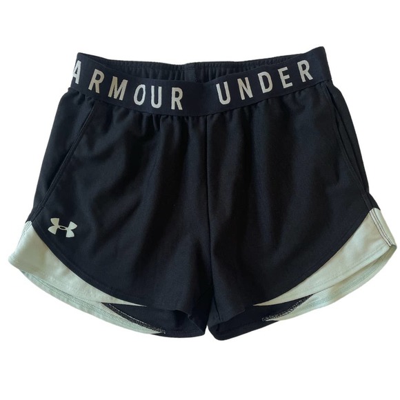 Under Armour Pants - Under Armour Women's Play Up Shorts Black Blue Size XS Loose Fit Running Short